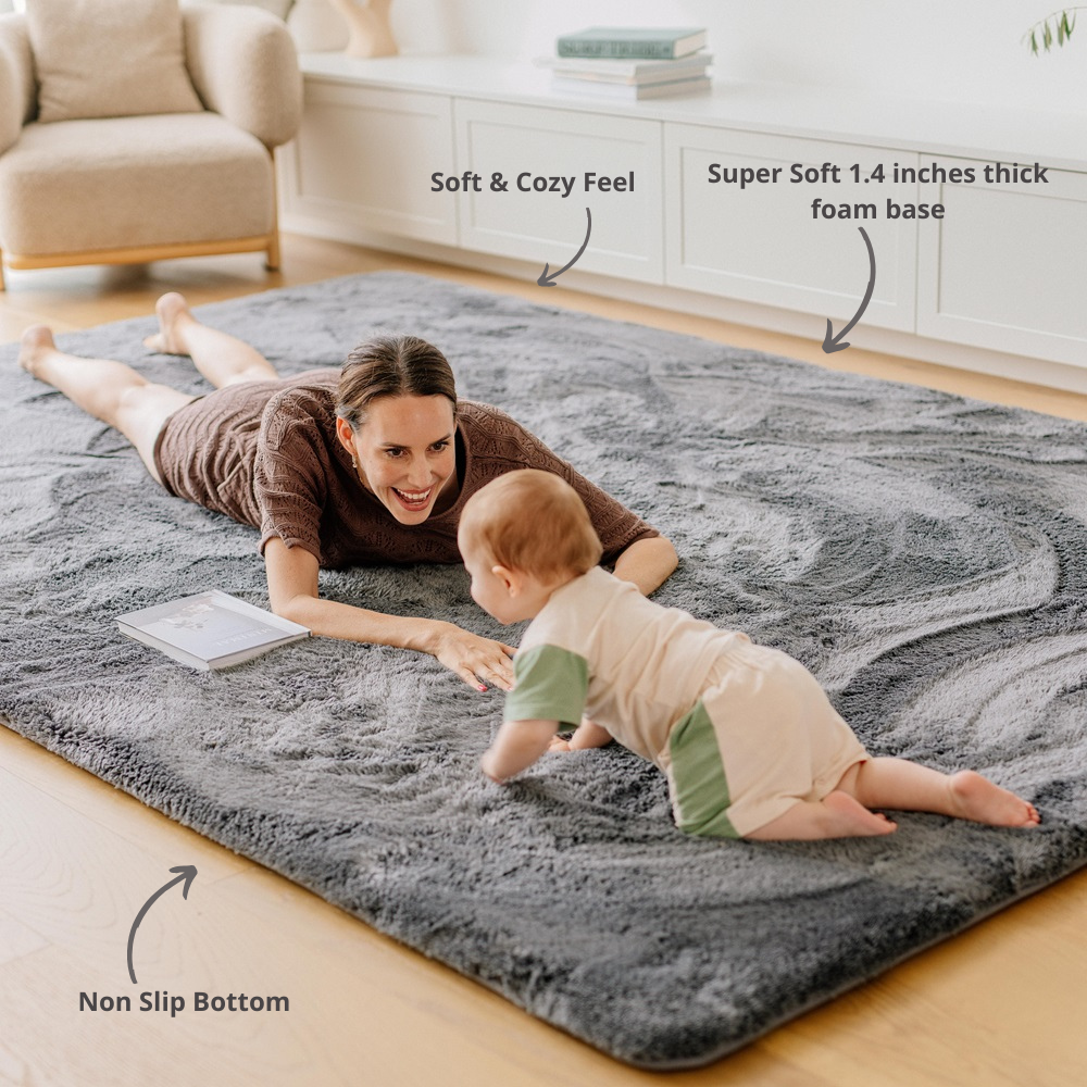 Best Shaggy Relax Mat USA - Memory Foam, Soft, Light & Non Slip Bottoms ...